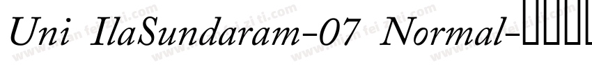 Uni IlaSundaram-07 Normal字体转换